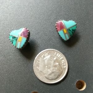 Sterling Silver Heart Shaped Earrings